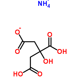 Diammonium hydrogen citrate structure, CAS 7632-50-0