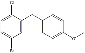 4-Bromo-1-chloro-2-(4-methoxy-benzyl)-benzene structure, CAS 333361-51-6