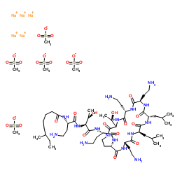 COLISTIN METHANESULFONATE SODIUM SALT structure, CAS 8068-28-8