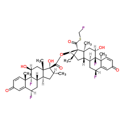 Fluticasone Dimer Impurity structure, CAS 220589-37-7