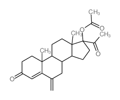 17-hydroxy-6-methylenepregn-4-ene-3,20-dione 17-acetate structure, CAS 32634-95-0