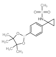 N-(1-(4-(4,4,5,5-TETRAMETHYL-1,3,2-DIOXABOROLAN-2-YL)PHENYL)CYCLOPROPYL)METHANESULFONAMIDE structure, CAS 890172-55-1