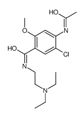 4-(acetylamino)-5-chloro-N-[2-(diethylamino)ethyl]-2-methoxybenzamide structure, CAS 5608-13-9
