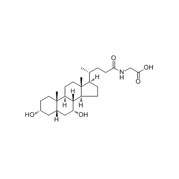 Glycochenodeoxycholic Acid structure, CAS 640-79-9