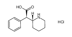 2-Piperidineacetic acid, a-phenyl-, hydrochloride, (aR,2R)- structure, CAS 741705-70-4