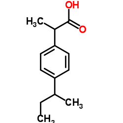 2-[4-(1-METHYLPROPYL)PHENYL]PROPANOIC ACID structure, CAS 64451-76-9