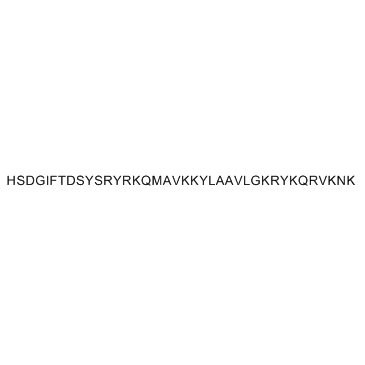 H-HIS-SER-ASP-GLY-ILE-PHE-THR-ASP-SER-TYR-SER-ARG-TYR-ARG-LYS-GLN-MET-ALA-VAL-LYS-LYS-TYR-LEU-ALA-ALA-VAL-LEU-GLY-LYS-ARG-TYR-LYS-GLN-ARG-VAL-LYS-ASN-LYS-NH2 structure, CAS 137061-48-4