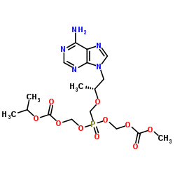 (((((1-(6-aMino-9H-purin-9-yl)propan-2-yl)oxy)Methyl)phosphoryl)bis(oxy))bis(Methylene) isopropyl Methyl dicarbonate structure, CAS 1246812-43-0