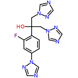 alpha-[2-Fluoro-4-(1H-1,2,4-triazol-1-yl)phenyl]-alpha-(1H-1,2,4-triazol-1-ylmethyl)-1H-1,2,4-triazole-1-ethanol structure, CAS 871550-15-1