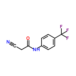 2-cyano-N-[4-(trifluoromethyl)phenyl]acetamide structure, CAS 24522-30-3