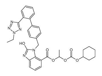 2-Desethoxy-2-hydroxy-2H-2-ethyl Candesartan Cilexetil structure, CAS 1185256-03-4