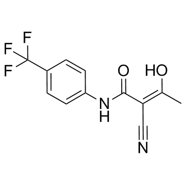 2-cyano-3-hydroxy-N-[4-(trifluoromethyl)phenyl]but-2-enamide structure, CAS 163451-81-8