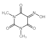 5-hydroxyimino-1,3-dimethyl-1,3-diazinane-2,4,6-trione structure, CAS 5417-13-0
