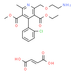 3-ethyl 5-methyl 2-((2-aminoethoxy)methyl)-4-(2-chlorophenyl) -6-methylpyridine-3,5-dicarboxylate fumarate structure, CAS 2138811-33-1