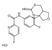 N-[3-[(4aS,7aS)-2-Amino-5,7-dihydro-4H-furo[3,4-d][1,3]thiazin-7a(4aH)-yl]-4-fluorophenyl]-5-fluoro-2-pyridinecarboxamide hydrochloride structure, CAS 1262036-49-6