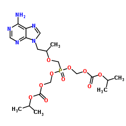 (S)-(((1-(6-aMino-9H-purin-9-yl)propan-2-yloxy)Methyl)phosphoryl)bis(oxy)bis(Methylene) isopropyl dicarbonate structure, CAS 1280130-08-6