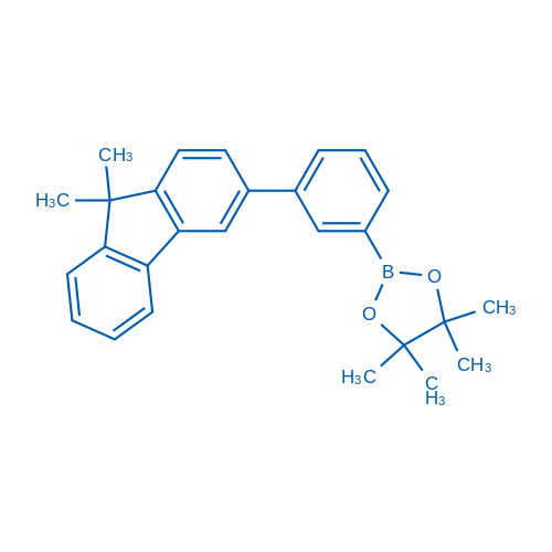 2-(3-(9,9-dimethyl-9H-fluoren-3-yl)phenyl)-4,4,5,5-tetramethyl-1,3,2-dioxaborolane structure, CAS 1365692-84-7