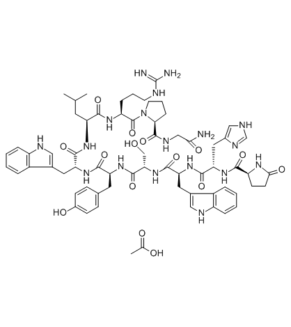 Triptorelin Acetate structure, CAS 140194-24-7