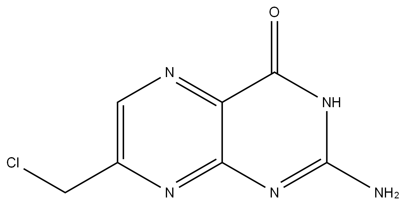 2-Amino-7-(chloromethyl)pteridin-4(1H)-one structure, CAS 1391194-56-1