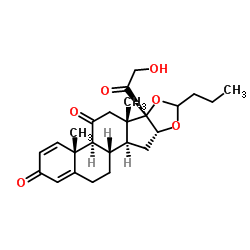 (16α)-16,17-[Butylidenebis(oxy)]-21-hydroxypregna-1,4-diene-3,11,20-trione structure, CAS 216453-74-6