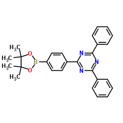 2,4-Diphenyl-6-[4-(4,4,5,5-tetramethyl-1,3,2-dioxaborolan-2-yl)phenyl]-1,3,5-triazine structure, CAS 1219956-23-6