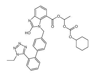 2-Desethoxy-2-hydroxy-1H-1-Ethyl Candesartan Cilexetil structure, CAS 1185255-99-5