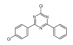 2-chloro-4-(4-chlorophenyl)-6-phenyl-1,3,5-triazine structure, CAS 30894-93-0