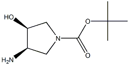 Cis-(3R, 4S)-1-Boc-3-aMino-4-hydroxypyrrolidine structure, CAS 1174020-29-1