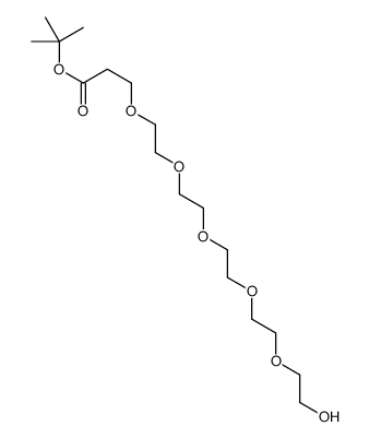 tert-Butyl 1-Hydroxy-3,6,9,12,15-pentaoxaoctadecan-18-oate structure, CAS 850090-09-4