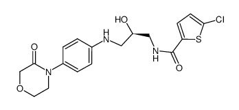 (R)-5-chloro-N-(2-hydroxy-3-((4-(3- oxomorpholino)phenyl)amino)propyl)thiophe ne-2-carboxamide structure, CAS 721401-53-2