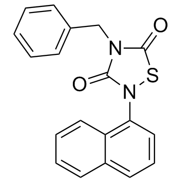 4-Benzyl-2-(naphthalen-1-yl)-[1,2,4]thiadiazolidine-3,5-dione structure, CAS 865854-05-3