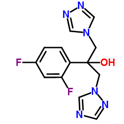 alpha-(2,4-Difluorophenyl)-alpha-(4H-1,2,4-triazol-4-ylmethyl)-1H-1,2,4-triazole-1-ethanol structure, CAS 89429-59-4