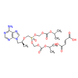 (S)-(((1-(6-aMino-9H-purin-9-yl)propan-2-yloxy)Methyl)phosphoryl)bis(oxy)bis(Methylene) isopropyl dicarbonate fuMarate structure, CAS 1432630-26-6