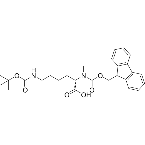 FMOC-N-ME-LYS(BOC)-OH structure, CAS 197632-76-1