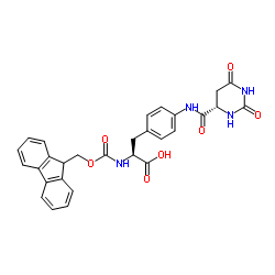 N-[(9H-Fluoren-9-ylMethoxy)carbonyl]-4-[[[(4S)-hexahydro-2,6-dioxo-4-pyriMidinyl]carbonyl]aMino]-L-phenylalanine structure, CAS 1253282-31-3