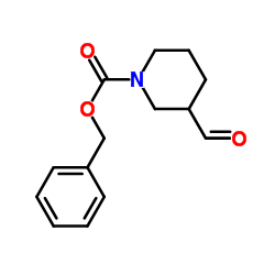 3-FORMYL-PIPERIDINE-1-CARBOXYLIC ACID BENZYL ESTER structure, CAS 201478-72-0
