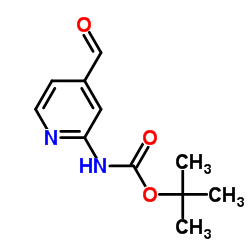 2-Boc-amino-4-formylpyridine structure, CAS 304873-65-2