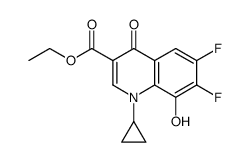 1-Cyclopropyl-6,7-difluoro-1,4-dihydro-8-hydroxy-4-oxo-3-quinolinecarboxylic Acid Ethyl Ester structure, CAS 452092-31-8