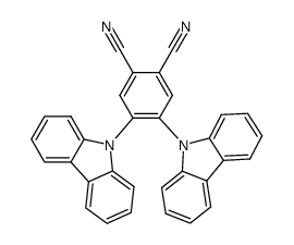 4,5-bis(carbazol-9-yl)-1,2-dicyanobenzene structure, CAS 1416881-50-9