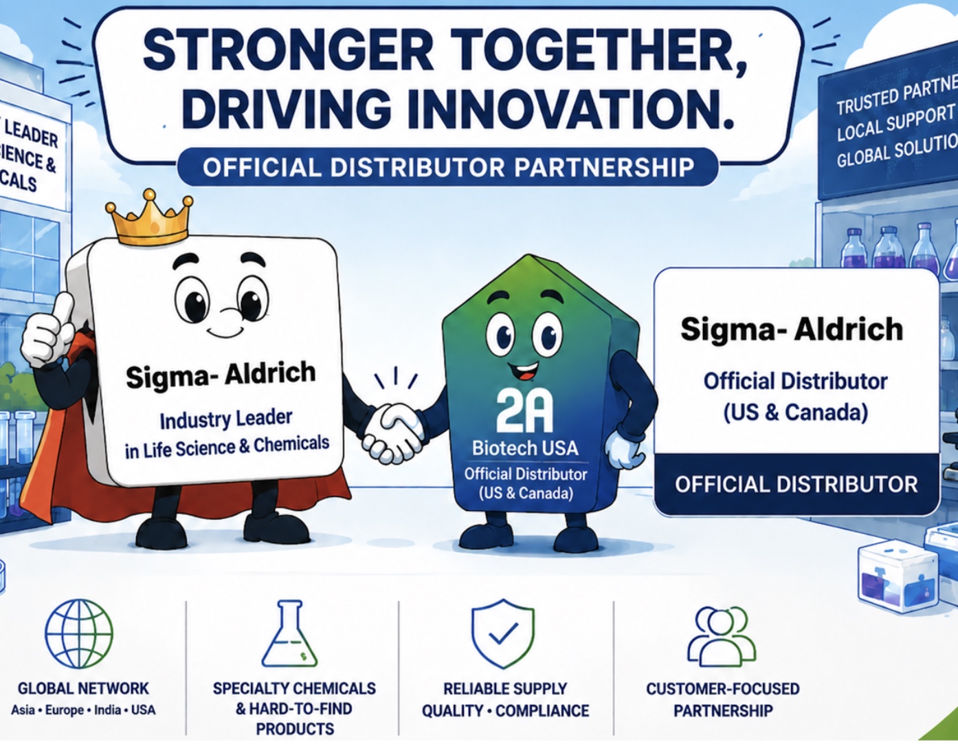 Access Sigma-Aldrich Chemicals Through 2A Biotech USA — Your Trusted Authorized Distribution Partner