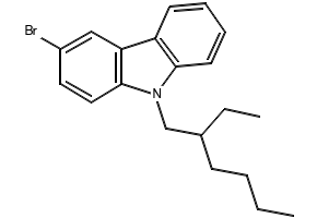 9-(2'-Ethylhexyl)-3-bromocarbazole structure, CAS 628336-85-6