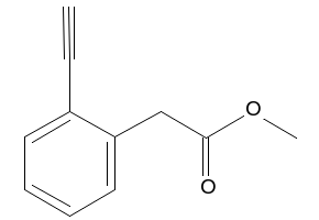 Methyl2-(2-ethynylphenyl)acetate structure, CAS 637348-19-7