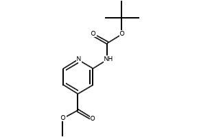 2-[[(1,1-Dimethylethoxy)carbonyl]amino]-4-pyridinecarboxylicacidmethylester structure, CAS 639091-75-1
