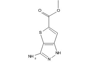 3-Amino-1H-thieno[3,2-c]pyrazole-5-carboxylicacidmethylester structure, CAS 648411-35-2