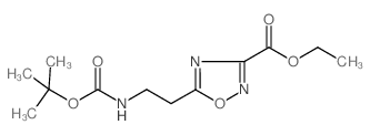 Ethyl5-(2-(tert-butoxycarbonylamino)Ethyl)-1,2,4-oxadiazole-3-carboxylate structure, CAS 652158-82-2