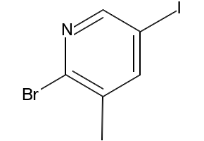 2-Bromo-3-iodo-5-Methylpyridine structure, CAS 65550-82-5