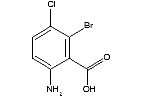 2-Bromo-3-chloro-6-aminobenzoicacid structure, CAS 65971-76-8