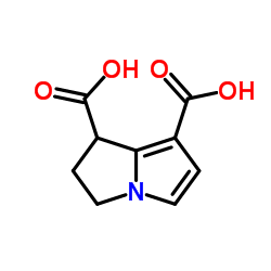 2,3-Dihydro-1H-pyrrolizine-1,7-dicarboxylicacid structure, CAS 66635-69-6