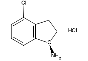 4-Chloro-2,3-dihydro-1H-inden-1-amine structure, CAS 67120-40-5