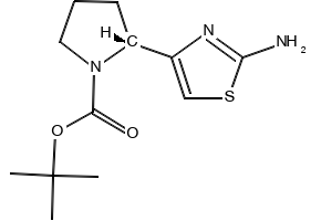 (S)-Tert-Butyl2-(2-aminothiazol-4-yl)pyrrolidine-1-carboxylate structure, CAS 871716-68-6